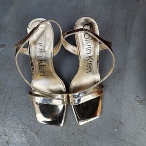 Calvin Klein Gold Heels